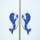 Handcrafted Acacia Wood Whale Handle Pair